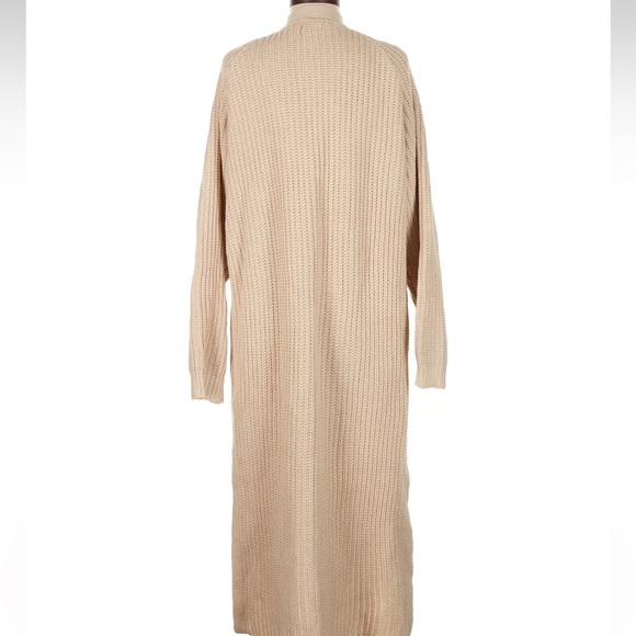 POL Oversized Open-Front Cream Ribbed Cardigan - Picture 3 of 12